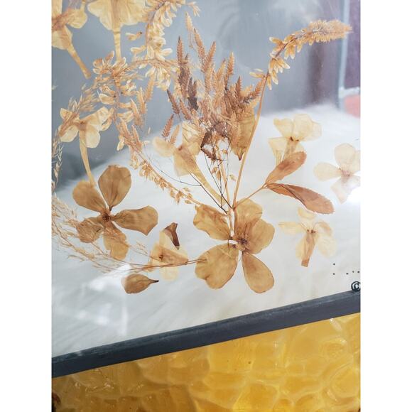 Vintage Real Butterfly Dried Pressed Flower Stained Glass Sun Catcher Decor Boho - Picture 6 of 14